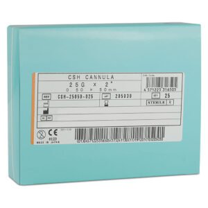 TSK Closed Single Hole Cannula 25G x 50mm (2”) CSH-25050-025- 1 BOX OF 25