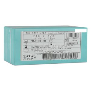 TSK Control Hub Needle 27G x 13mm (1/2″) PRC-27013I – 1 BOX OF 100